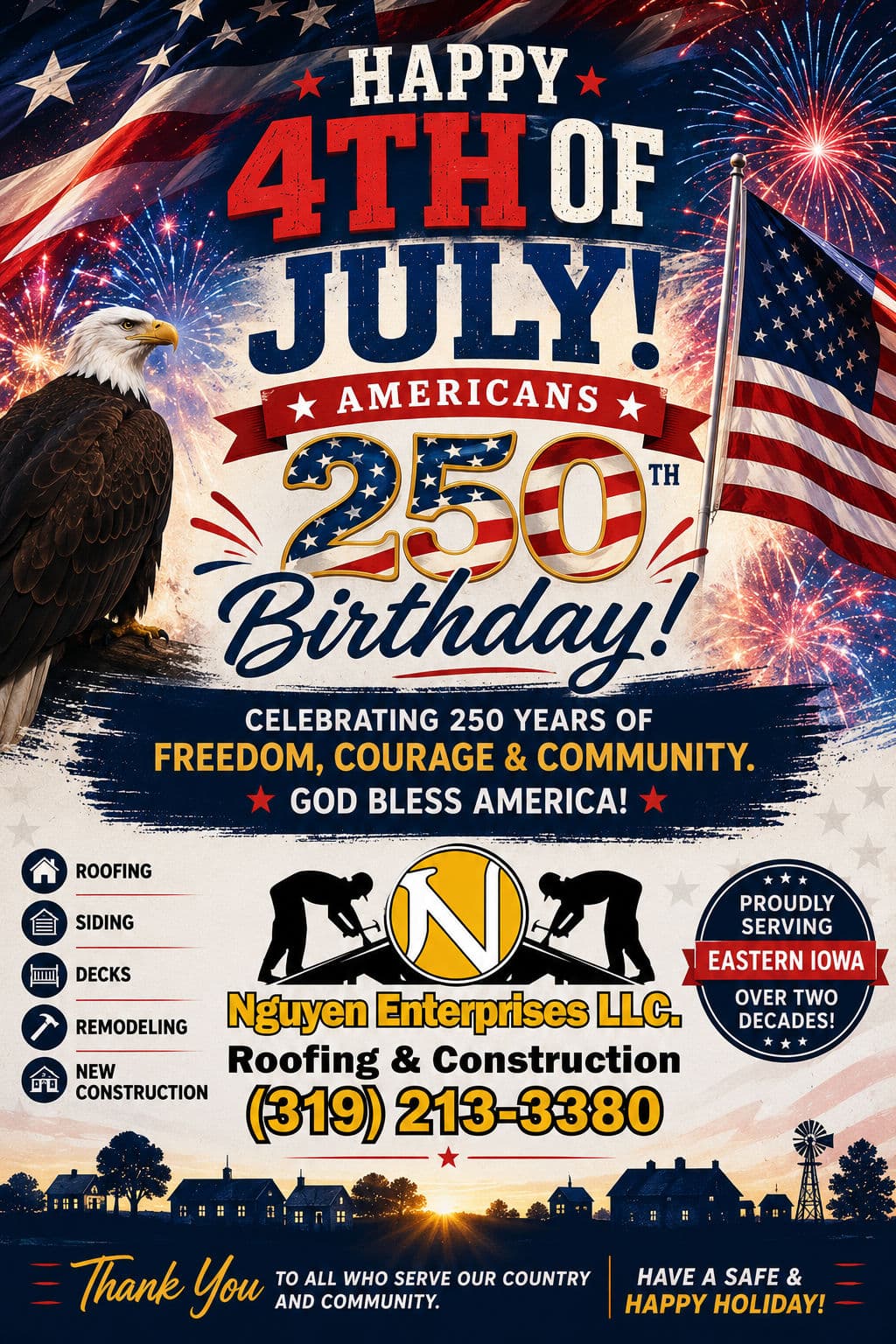 Project Happy 4th of July from Nguyen Enterprises Roofing & Construction image